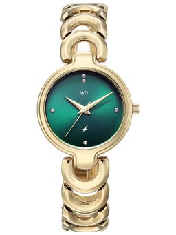 Fastrack - Women Vyb Successor Analog Green Dial Alloy Strap Watch FV60141YM01W (M)