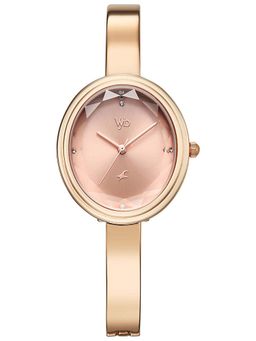 Fastrack - Women Vyb Aura with Quartz Analog Light Pink Dial Alloy Strap Watch FV60142WM01W (M)
