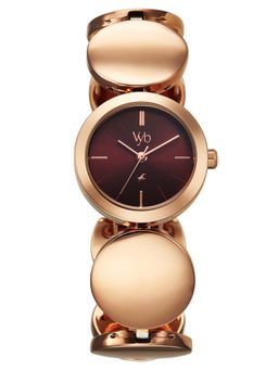 Fastrack - Women Vyb Showstopper Analog Maroon Dial Alloy Strap Watch FV60145WM01W (M)
