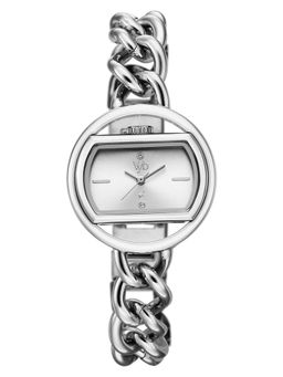 Fastrack - Women Vyb Spotlight Analog Silver Dial Brass Strap Watch FV60146SM01W (M)