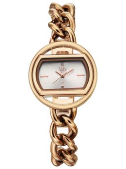 Fastrack - Women Vyb Spotlight Analog Silver Dial Brass Strap Watch FV60146WM01W (M)