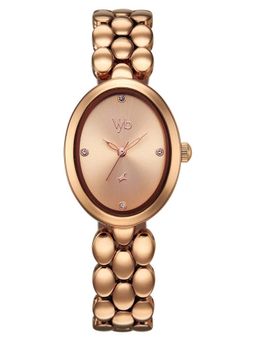 Fastrack - Women Vyb Enigma Analog Rose Gold Dial Alloy Strap Watch FV60147WM01W (M)