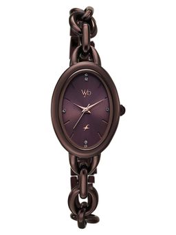 Fastrack - Women Vyb Manifester Analog Burgundy Dial Alloy Strap Watch FV60148QM01W (M)