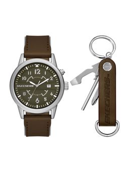 SKECHERS - Men Olive Quartz Watch with Keychain SR8506 (M)