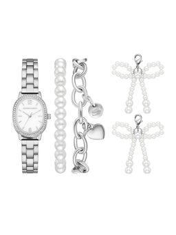 SKECHERS - Women White Dial Quartz Watch with Bracelets and Charms SR9135 (M)