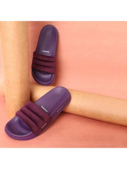 Chupps - Bandwidth Sliders Wowomen Casual Sliders Maroon & Purple