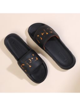 Chupps - Men Drip Black Casual Sliders