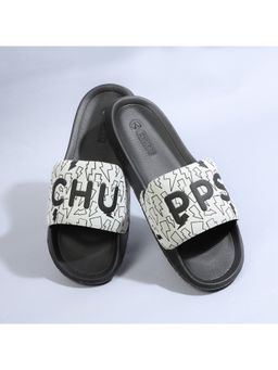 Chupps - Men Bolt Grey Black Sliders