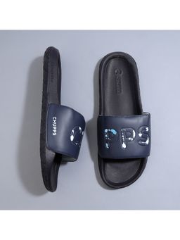 Chupps - Men Drip Navy Blue Sliders