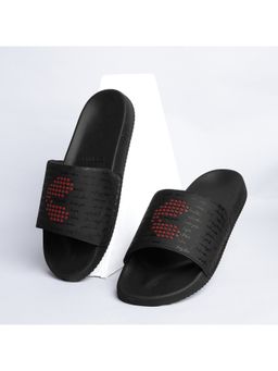 Chupps - Men Black Dot Fusion Sliders