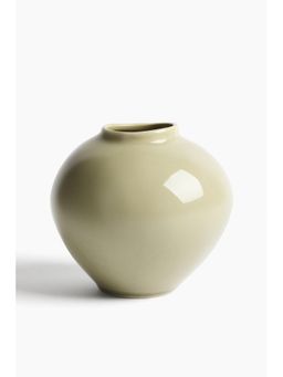 H&M - Green Irregular Stoneware Vase