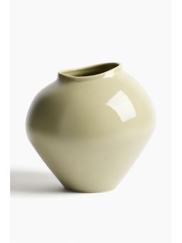 H&M - Green Large Irregular Stoneware Vase