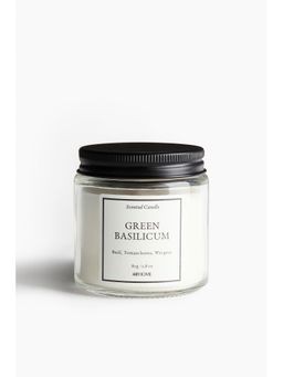 H&M - White Scented Candle In Glass Holder