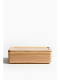 H&M - Beige Wooden Organiser Box