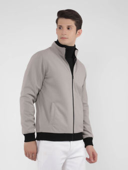CRIMSOUNE CLUB - Mens Grey Solid Reversible Jacket
