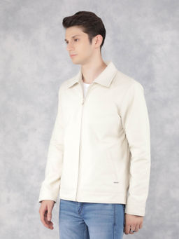 CRIMSOUNE CLUB - Mens Cream Knitted Jacket