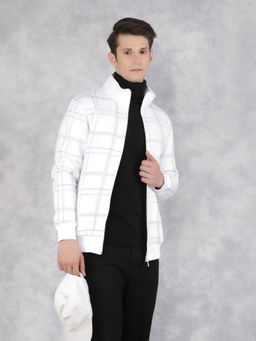 CRIMSOUNE CLUB - Mens White Checked Jacket