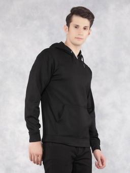 CRIMSOUNE CLUB - Mens Black Hooded Neck Sweatshirt