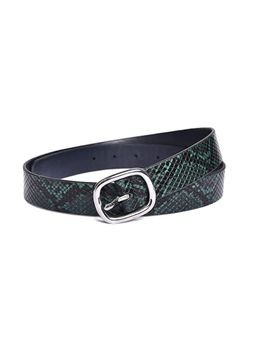 BELWABA - Vegan Leather Green Snake Print Womens Belt
