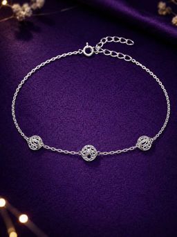 CLARA - Women 925 Sterling Silver Ball Anklet
