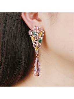 MINAKI - Multi-Colour Blush Dangler Earrings