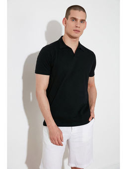 Trendyol - Man Black Polo T-Shirt