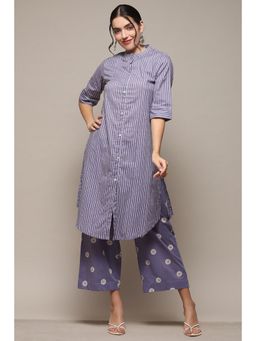 Biba - Women Lavender Cambric Narrow Kurta and Pant