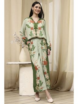 Biba - Women Green Floral Printed Co-Ord Set