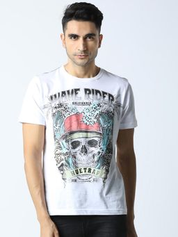 Huetrap - Mens White Short Sleeve T-Shirt