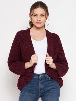 CAMLA - Wine Cardigan for Women (M)