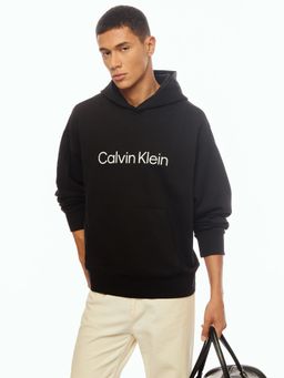 Calvin Klein - Logo Relaxed Fit Cotton Hoodie