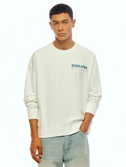 Calvin Klein - Logo Relaxed Fit Cotton Sweatshirt