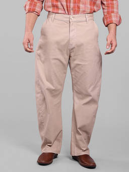 ROOKIES - Light Khaki Loose Arc Fit Cotton Stretch Chinos