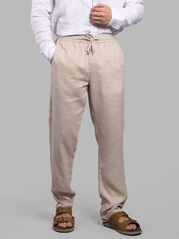 ROOKIES - Beige 100% Linen Pant