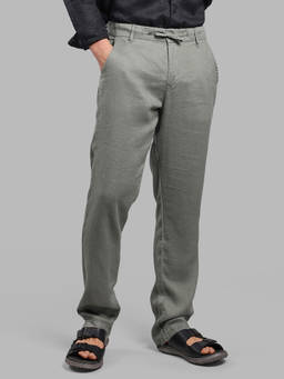 ROOKIES - Army 100% Linen Chino Pant