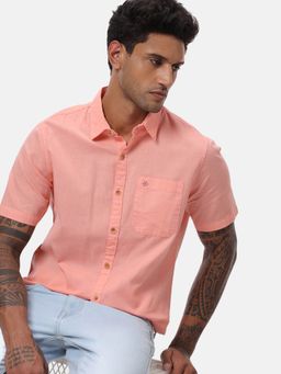 WROGN - Peach Vogue Half Sleeve Shirt