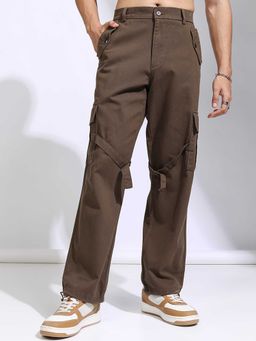 HIGHLANDER - Men Cocoa Regular Fit Cargo Trouser
