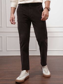 HIGHLANDER - Men Cee Corduroy Textured Slim Fit Trouser