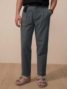 HIGHLANDER - Men Grey Premium Linen Relaxed Trouser