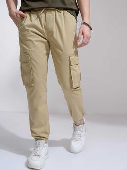 HIGHLANDER - Men Incense Elasticated Waistband Cargo Pocket Slim Fit Joggers