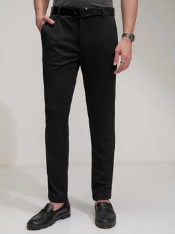HIGHLANDER - Men Black Teche Chino Slim Fit Trouser