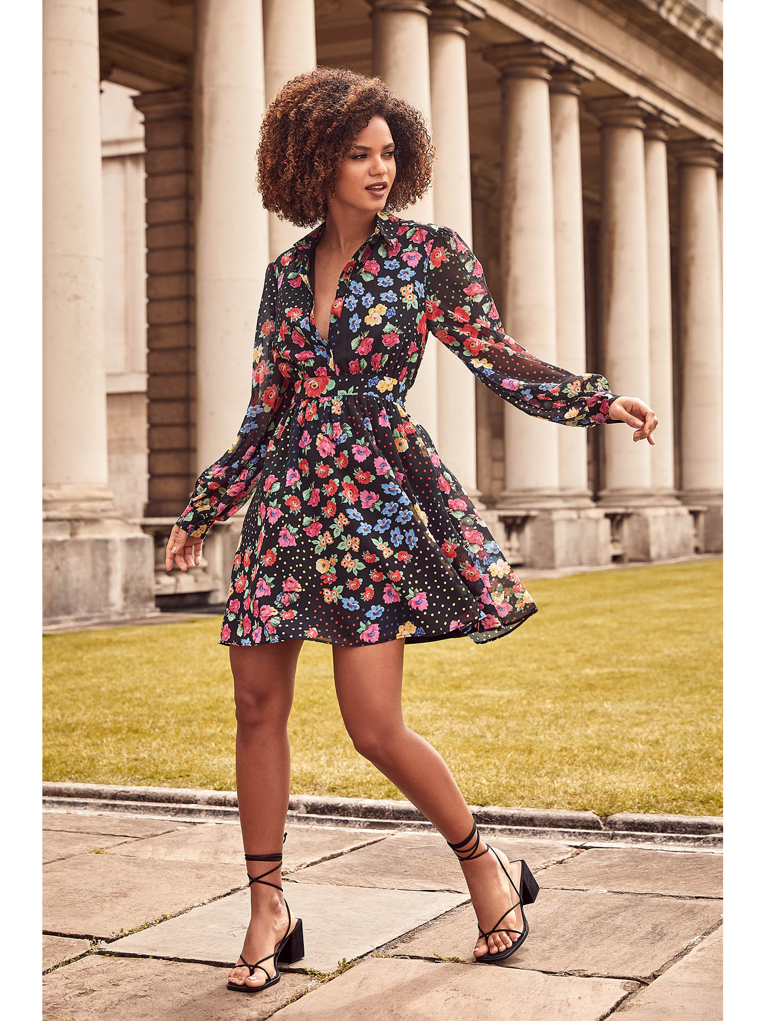 Buy Lipsy Tie Waist Shirt Dress (6) Online