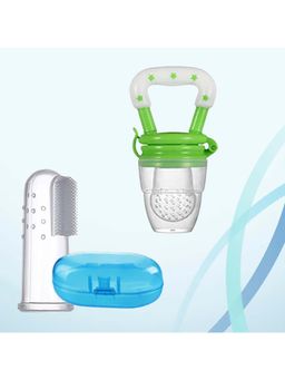 Safe-O-Kid - Baby Fruit Feeder- Finger Brush and Tongue Cleaner (0-36 Months)