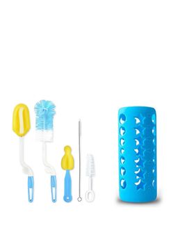 Safe-O-Kid - Baby Feeding Bottle Cover-Bottle Cleaning Brush (0-36 Months)