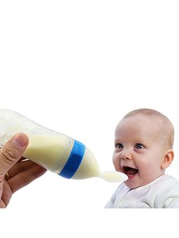 Safe-O-Kid - Baby Silicone Squeezy Food Feeder - Blue (Pack of 2) (0-36 Months)