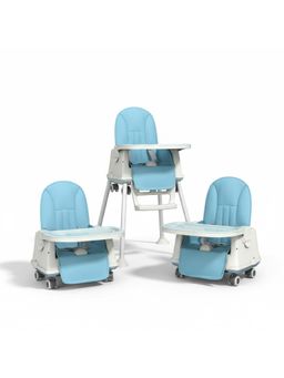 Safe-O-Kid - Baby 4-In-1 Premium Wheel High Chair- Blue (0-36 Months)