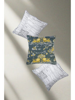 Freedom Tree - Grey Ensemble Resting Lion Cushion Covers (Pack Of 3)