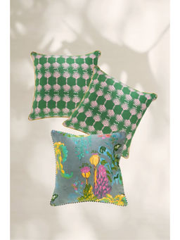 Freedom Tree - Multi-Color Ensemble Kachnar Cushion Covers (Pack Of 3)
