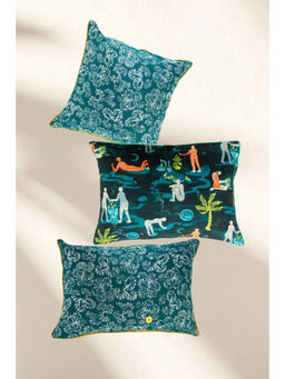 Freedom Tree - Teal Ensemble Fragrant Journey Cushion Covers (Pack Of 3)