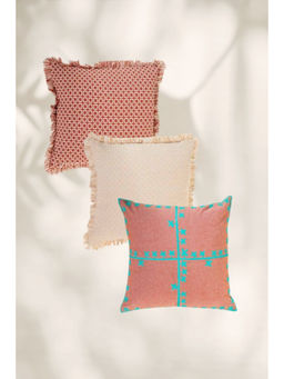 Freedom Tree - Multi-Color Ensemble Clover Woven Cushion Covers (Pack Of 3)